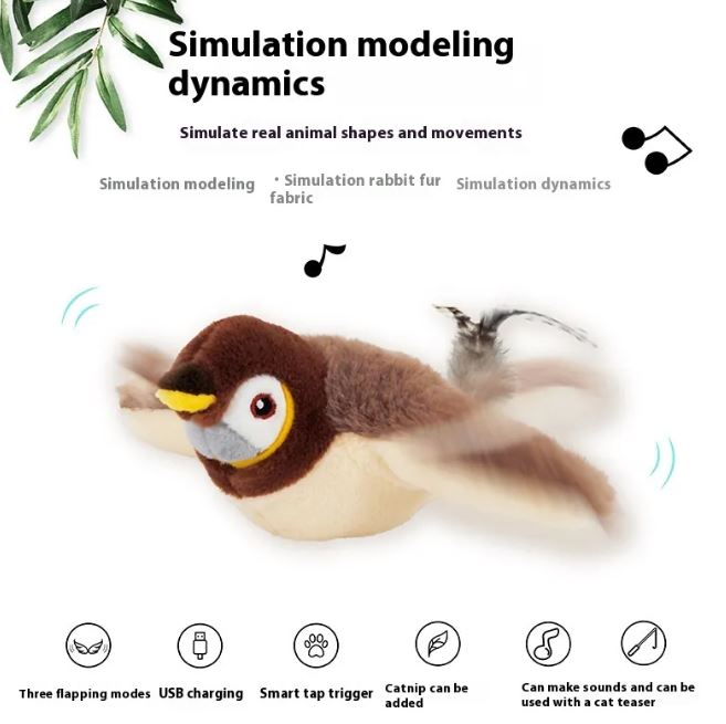 Interactive Flapping Bird Cat Toy
